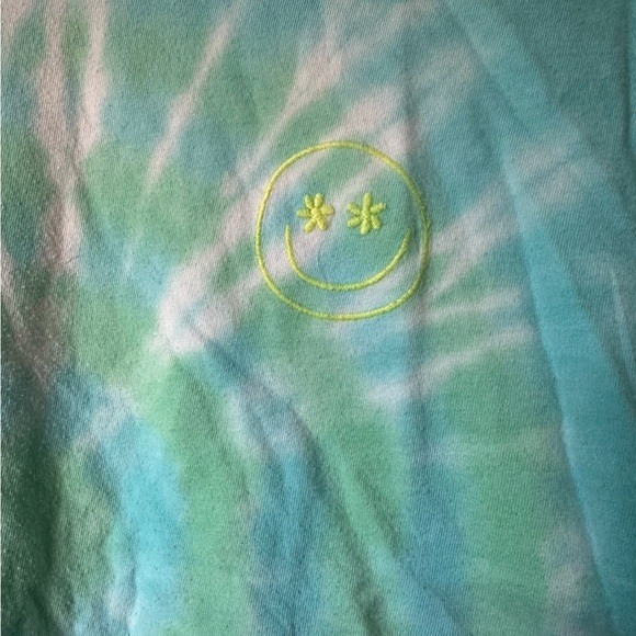 Cat & Jack Aqua and Lime Tie-Dye Tee - Picture 2 of 4